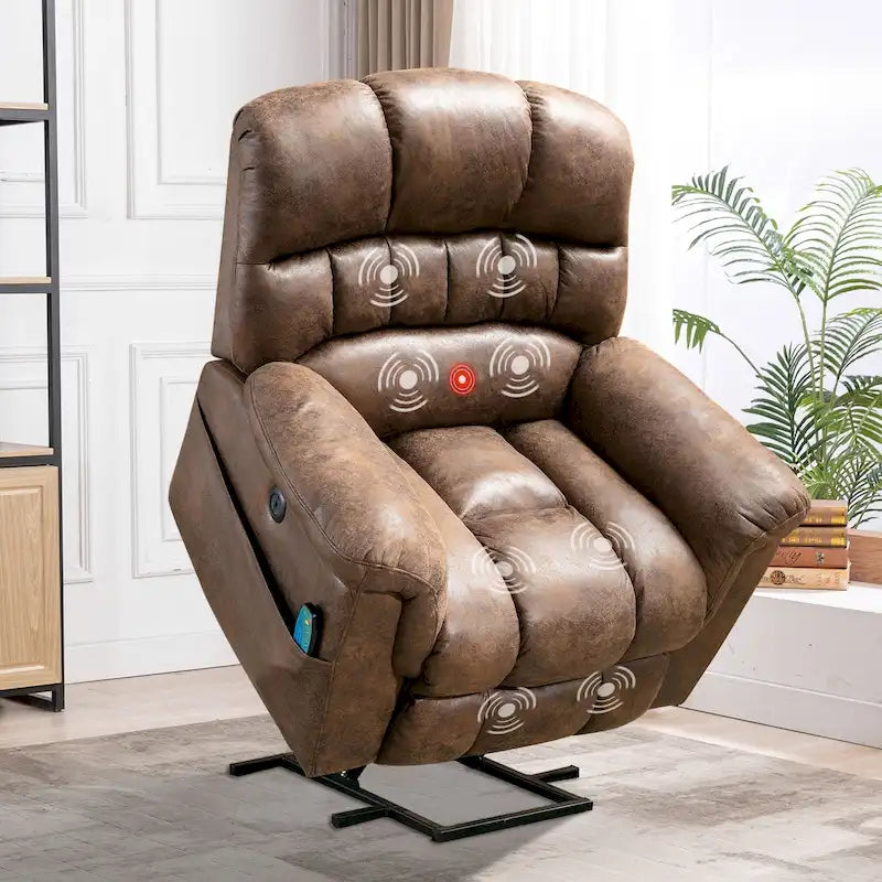 Fauteuil releveur électrique surdimensionné de 42 pouces de large avec massage et chauffage