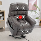 Fauteuil releveur électrique surdimensionné de 42 pouces de large avec massage et chauffage
