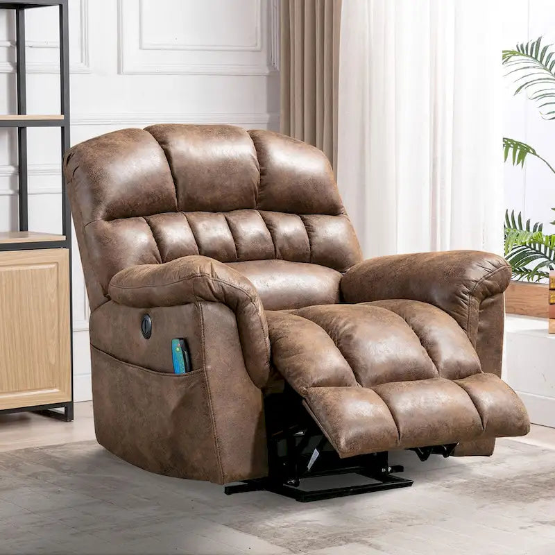 Fauteuil releveur électrique surdimensionné de 42 pouces de large avec massage et chauffage