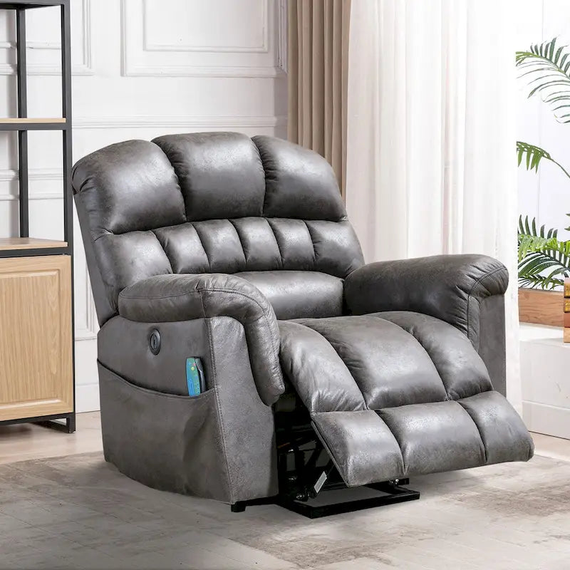 Fauteuil releveur électrique surdimensionné de 42 pouces de large avec massage et chauffage