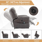 Fauteuil releveur électrique surdimensionné de 42 pouces de large avec massage et chauffage