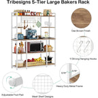 Meuble de cuisine de 55 pouces de large avec support pour micro-ondes et 11 crochets