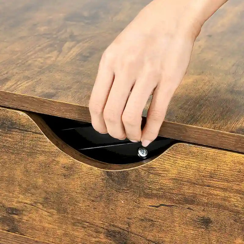 Table basse carrée Moasis Farmhouse avec plateau relevable, rangement et étagère