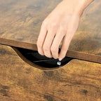 Table basse carrée Moasis Farmhouse avec plateau relevable, rangement et étagère