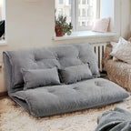 Contemporary and Adaptable Sofa Bed Set with Floor Placement, 2 Pillows