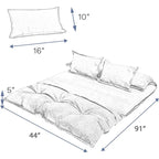 Ensemble canapé-lit contemporain et adaptable avec placement au sol, 2 oreillers