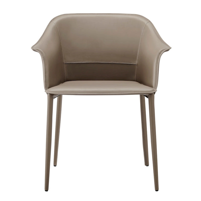 Fauteuil de salle à manger Callie en cuir recyclé