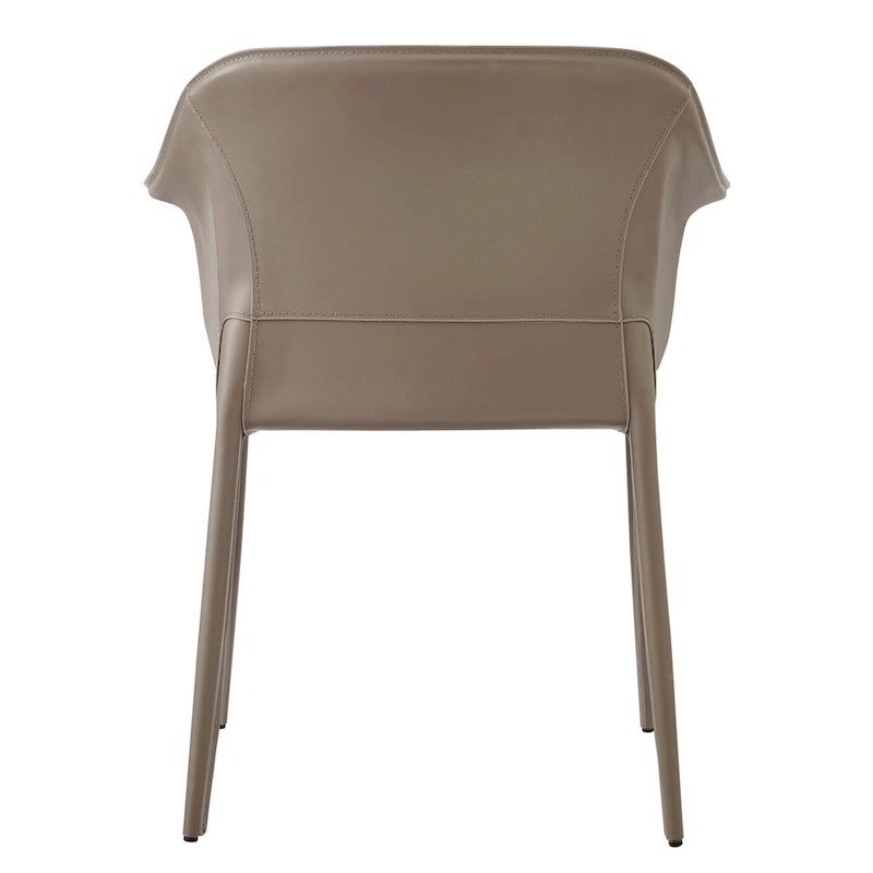 Fauteuil de salle à manger Callie en cuir recyclé