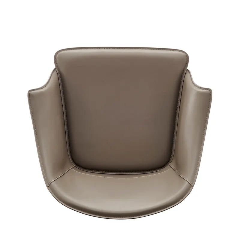 Fauteuil de salle à manger Callie en cuir recyclé