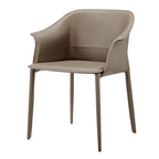 Fauteuil de salle à manger Callie en cuir recyclé