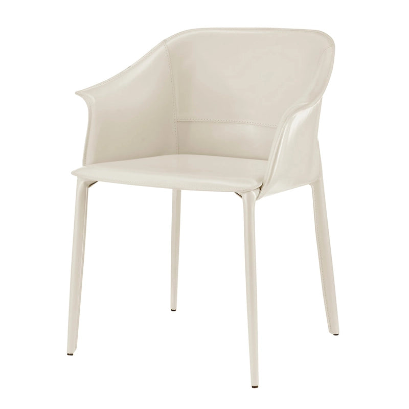 Fauteuil de salle à manger Callie en cuir recyclé