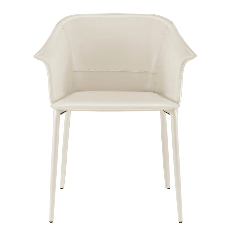 Fauteuil de salle à manger Callie en cuir recyclé