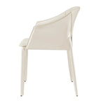 Fauteuil de salle à manger Callie en cuir recyclé