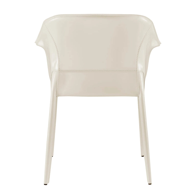 Fauteuil de salle à manger Callie en cuir recyclé