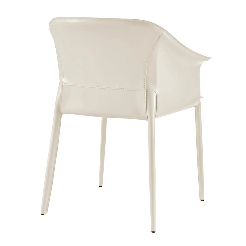 Fauteuil de salle à manger Callie en cuir recyclé