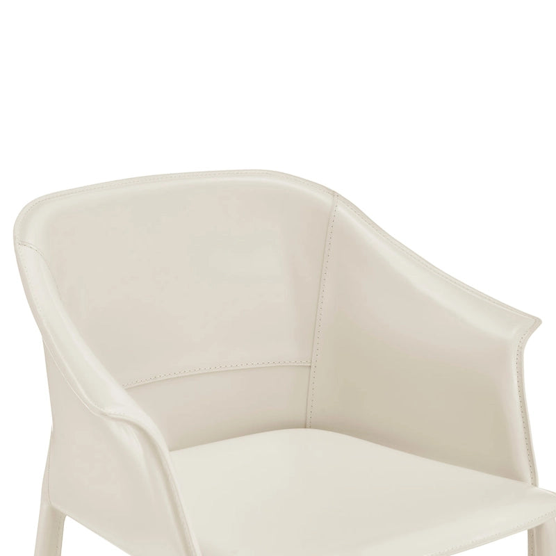 Fauteuil de salle à manger Callie en cuir recyclé