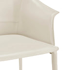 Fauteuil de salle à manger Callie en cuir recyclé