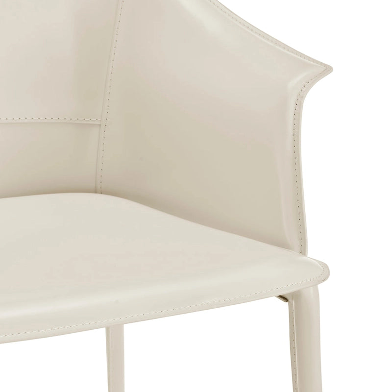 Fauteuil de salle à manger Callie en cuir recyclé