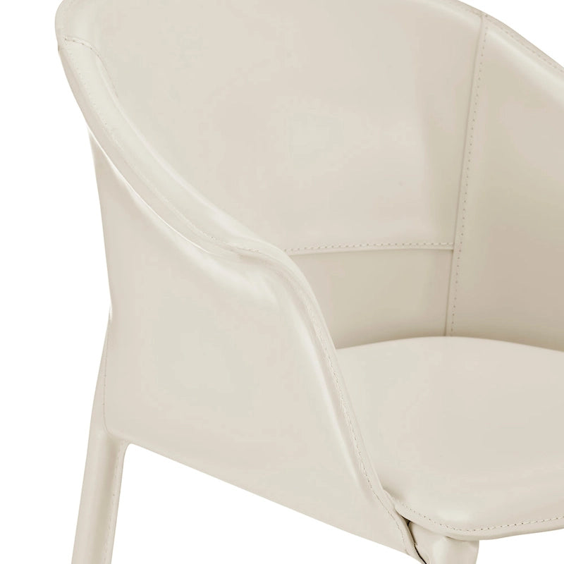 Fauteuil de salle à manger Callie en cuir recyclé