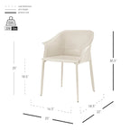 Fauteuil de salle à manger Callie en cuir recyclé