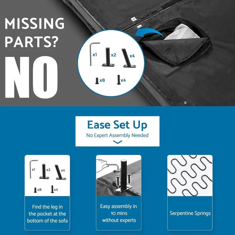 Canapé-lit futon, canapé convertible moderne avec accoudoirs réglables pour studio, bureau, appartement, petit salon