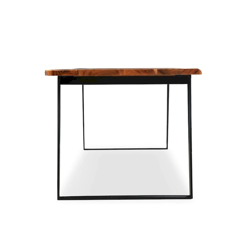 Table de salle à manger Timbergirl en bois massif à bords naturels