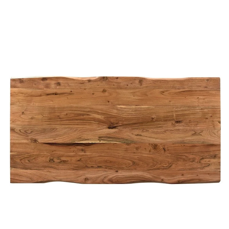 Table de salle à manger Timbergirl en bois massif à bords naturels