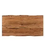 Table de salle à manger Timbergirl en bois massif à bords naturels