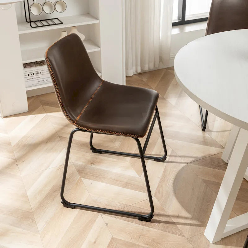 Ensemble de salle à manger rond 5 pièces Varna de Roundhill Furniture, table à tréteaux et 4 chaises