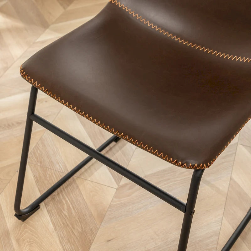 Ensemble de salle à manger rond 5 pièces Varna de Roundhill Furniture, table à tréteaux et 4 chaises