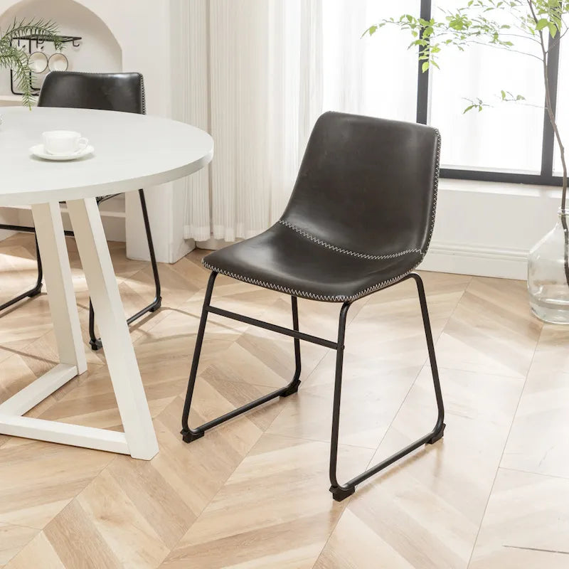 Ensemble de salle à manger rond 5 pièces Varna de Roundhill Furniture, table à tréteaux et 4 chaises