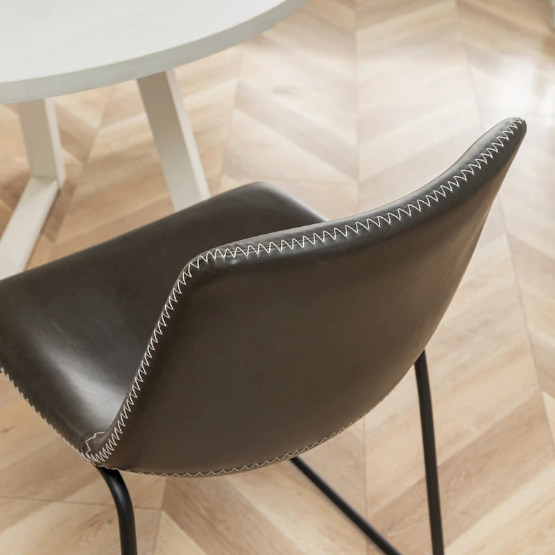 Ensemble de salle à manger rond 5 pièces Varna de Roundhill Furniture, table à tréteaux et 4 chaises