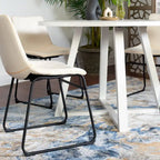 Ensemble de salle à manger rond 5 pièces Varna de Roundhill Furniture, table à tréteaux et 4 chaises