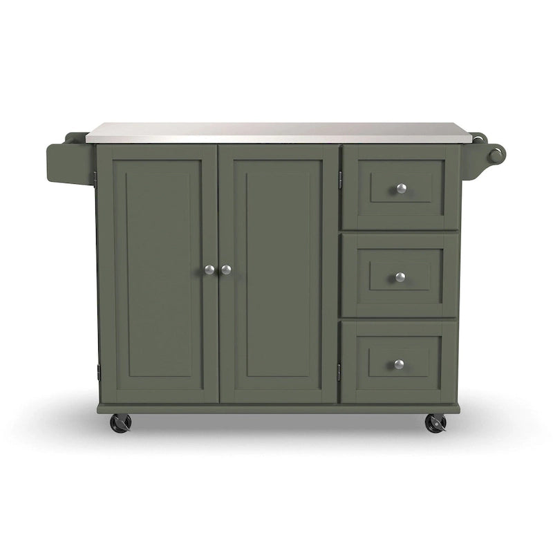 Chariot de cuisine Dolly Madison avec plateau en acier inoxydable par Homestyles