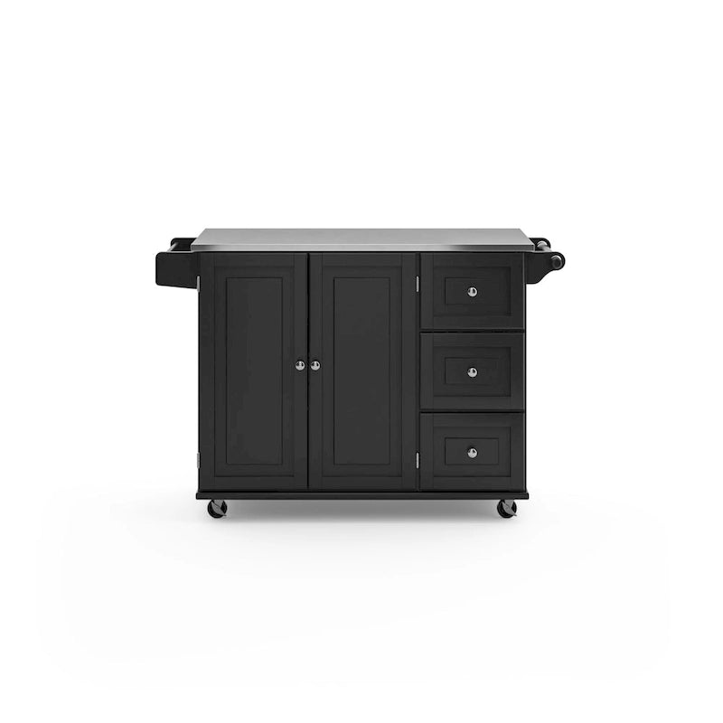 Chariot de cuisine Dolly Madison avec plateau en acier inoxydable par Homestyles