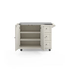 Chariot de cuisine Dolly Madison avec plateau en acier inoxydable par Homestyles