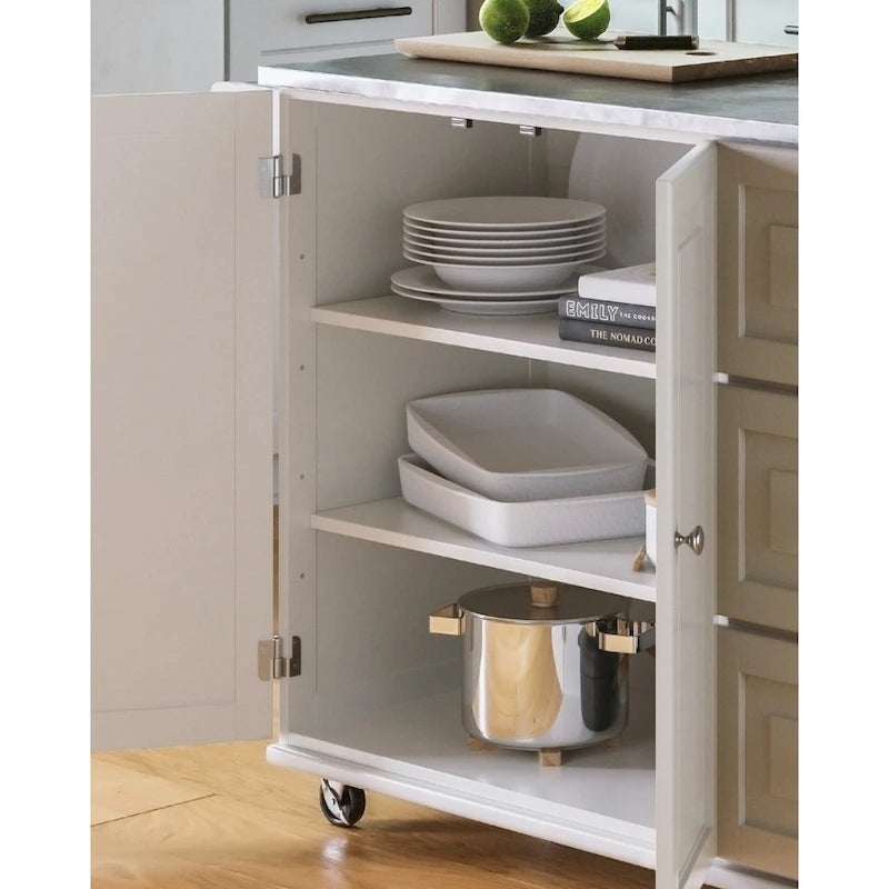 Chariot de cuisine Dolly Madison avec plateau en acier inoxydable par Homestyles