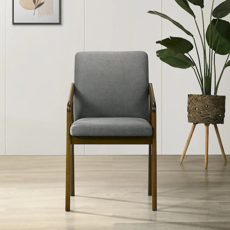 Chaises de salle à manger rembourrées rustiques et simples CraftPorch (ensemble de 6)