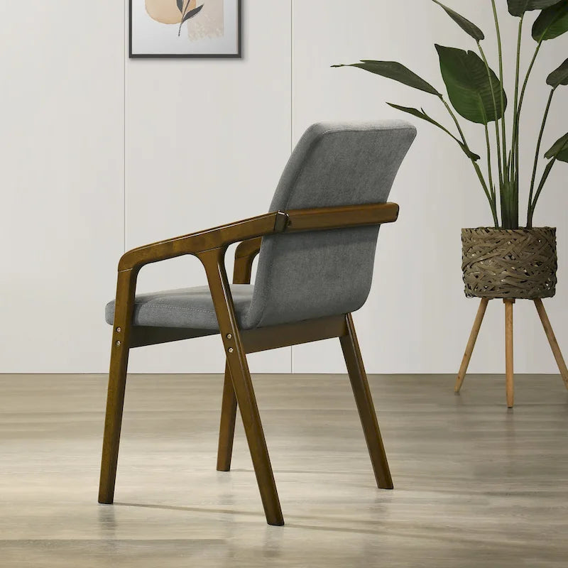 Chaises de salle à manger rembourrées rustiques et simples CraftPorch (ensemble de 6)