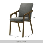 Chaises de salle à manger rembourrées rustiques et simples CraftPorch (ensemble de 6)