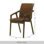 Chaises de salle à manger rembourrées rustiques et simples CraftPorch (ensemble de 6)