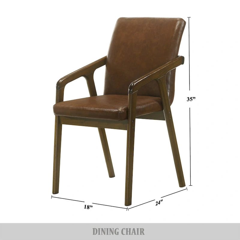 Chaises de salle à manger rembourrées rustiques et simples CraftPorch (ensemble de 6)