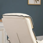 Fauteuil inclinable HOMCOM avec repose-pieds, pivotant, en cuir PU, dossier haut, dossier réglable à 135°.