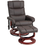 Fauteuil inclinable HOMCOM avec repose-pieds, fauteuil inclinable électrique en similicuir