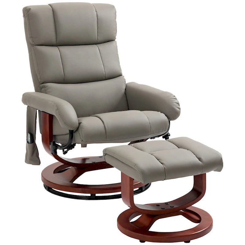Fauteuil inclinable HOMCOM avec repose-pieds, fauteuil inclinable électrique en similicuir