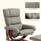 Fauteuil inclinable HOMCOM avec repose-pieds, fauteuil inclinable électrique en similicuir