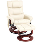 Fauteuil inclinable HOMCOM avec repose-pieds, fauteuil inclinable électrique en similicuir