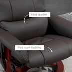 Fauteuil inclinable HOMCOM avec repose-pieds, fauteuil inclinable électrique en similicuir