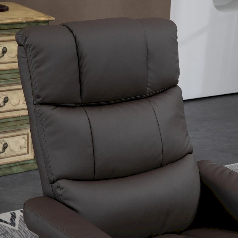 Fauteuil inclinable HOMCOM avec repose-pieds, fauteuil inclinable électrique en similicuir
