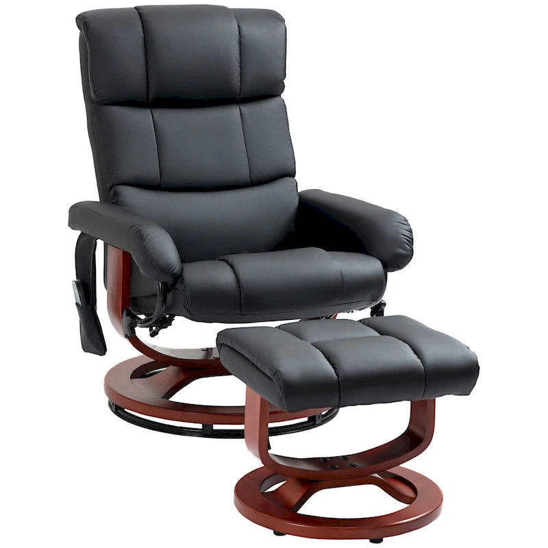 Fauteuil inclinable HOMCOM avec repose-pieds, fauteuil inclinable électrique en similicuir